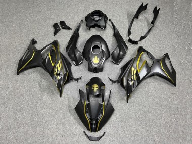 2023-2024 BMW S1000RR Motorcycle Fairings - Gold Black Carbon Fiber