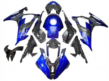 2019-2022 BMW S1000RR Motorcycle Fairings - Blue Forged Carbon Fiber