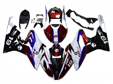 2015-2016 BMW S1000RR Bike Fairings - White Red Blue Black