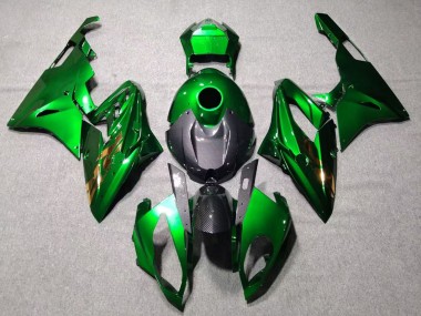 2015-2016 BMW S1000RR Motorcycle Fairings - Green Black Carbon Fiber