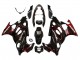 2004-2006 Suzuki GSX600F/GSX750F Motorcycle Fairings - Glossy Black Red Flame
