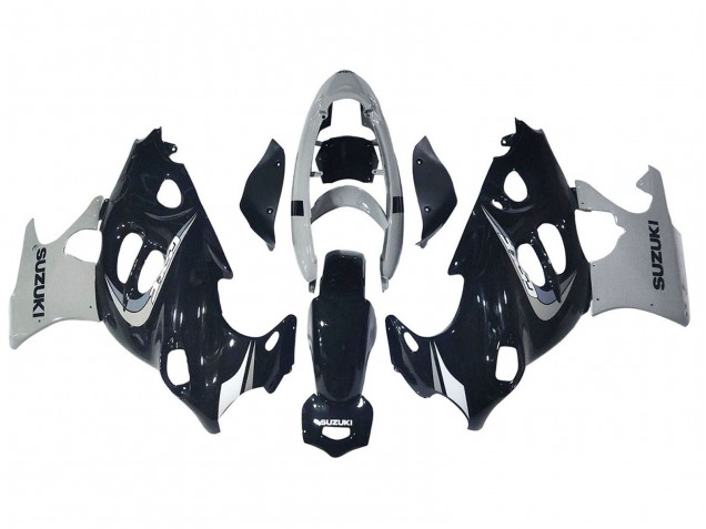 2004-2006 Suzuki GSX600F/GSX750F Motorcycle Fairing - Glossy Black Grey