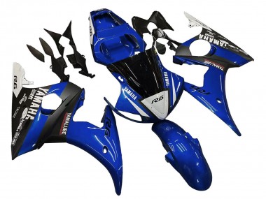 2006-2009 Yamaha YZF R6S Motorcycle Fairings - Blue White Glossy Black Yamalube