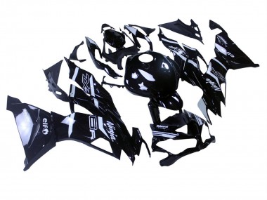 2019-2022 Kawasaki ZX6R Motorcycle Fairings - Glossy Black White