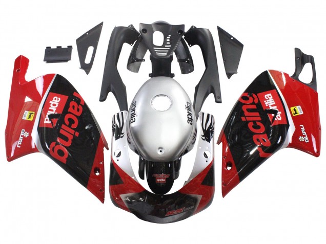 2000-2005 Aprilia RS125 Motorcycle Fairings - Red Black Silver Racing
