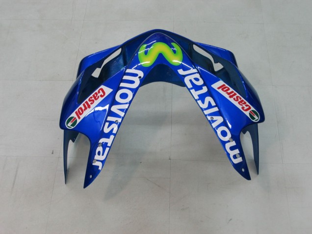 2004-2007 Honda CBR600 F4i Motorcycle Fairings - Blue Yellow Green MoviStar