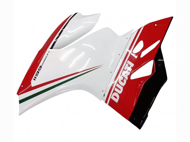 2011-2014 Ducati 1199 Motorcycle Fairings - White Red Green Glossy Black