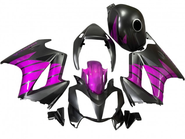 2002-2013 Honda VFR 800 Motorcycle Fairings - Purple Matte Black