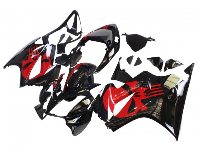 2002-2013 Honda VFR 800 Motorcycle Fairings - Glossy Black Red