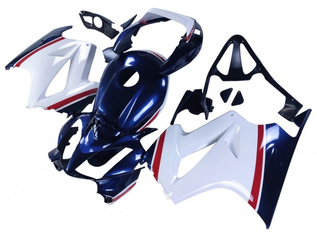 2002-2013 Honda VFR 800 Motorcycle Fairings - White Red Dark Blue
