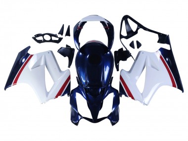 2002-2013 Honda VFR 800 Motorcycle Fairings - White Red Dark Blue