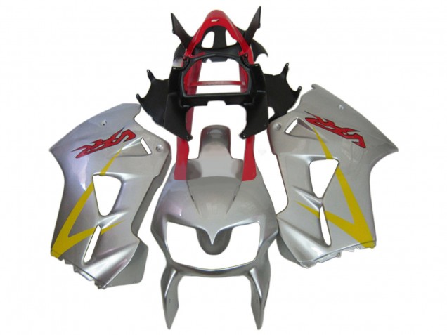 2002-2013 Honda VFR 800 Motorcycle Fairings - Silver Red Yellow