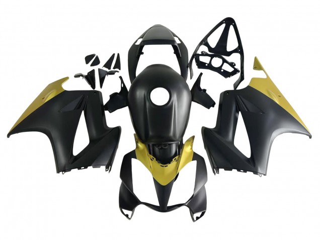 2002-2013 Honda VFR 800 Motorcycle Fairings - Yellow Matte Black