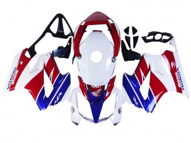 2002-2013 Honda VFR 800 Motorcycle Fairings - White Red Blue Motul