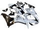 2006-2007 Honda CBR1000RR Motorcycle Fairings - White Glossy Black Pramac