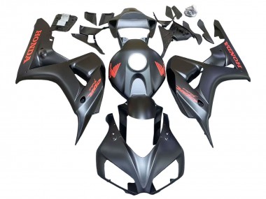 2006-2007 Honda CBR1000RR Motorcycle Fairings - Matte Black Red Decals