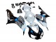 2006-2007 Honda CBR1000RR Motorcycle Fairing - White Blue Glossy Black
