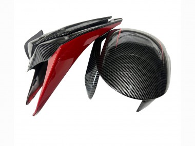 2008-2011 Honda CBR1000RR Motorcycle Fairings - Black Carbon Fiber Red