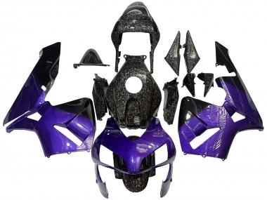 2003-2004 Honda CBR600RR Motorcycle Fairings - Purple Black Forged Carbon Fiber