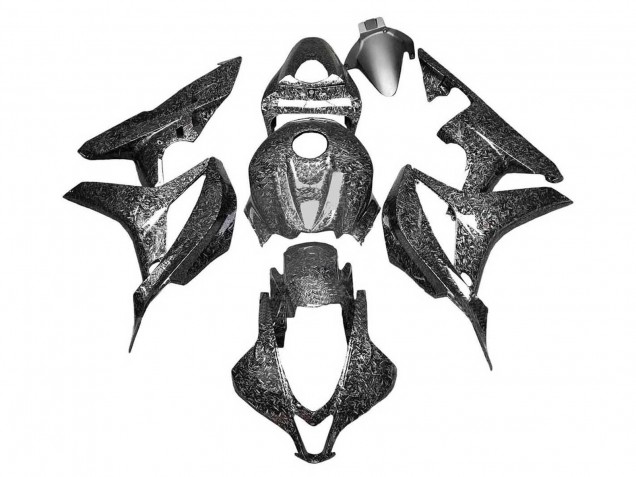 2007-2008 Honda CBR600RR Motorcycle Fairings - Black Forged Carbon Fiber
