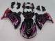 2006-2011 Kawasaki ZX14R ZZR1400 Motorcycle Fairings - Glossy Black Red Pink Flame