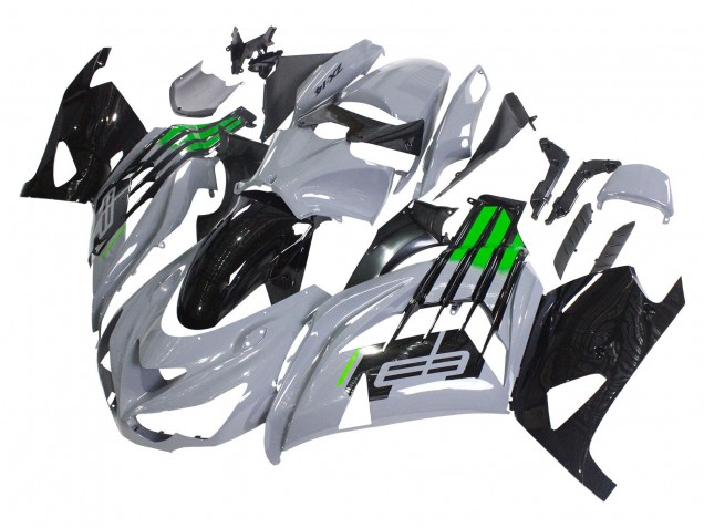 2012-2024 Kawasaki ZX14R ZZR1400 Motorcycle Fairings - Grey Green Black