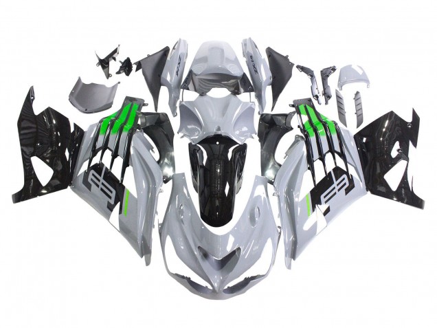 2012-2024 Kawasaki ZX14R ZZR1400 Motorcycle Fairings - Grey Green Black