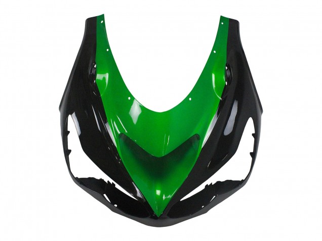 2012-2024 Kawasaki ZX14R ZZR1400 Motorcycle Fairing Kits - Green Glossy Black
