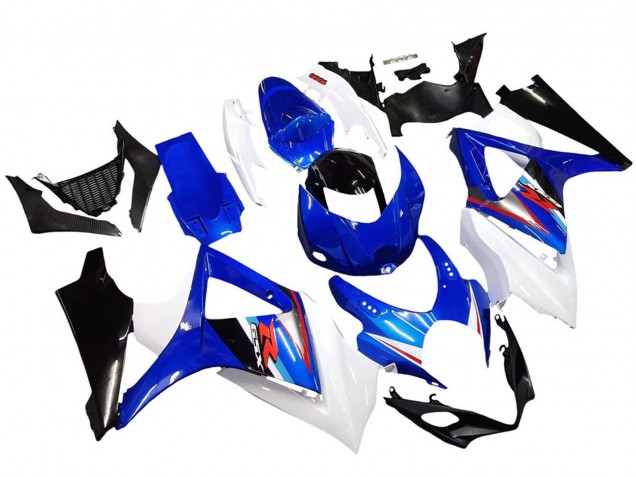 2007-2008 Suzuki GSXR 1000 Motorcycle Fairings - White Blue Black Red
