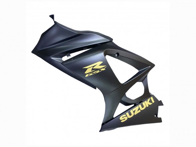 2007-2008 Suzuki GSXR 1000 Motorcycle Fairings - Matte Black Gold Decal