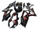 2007-2008 Suzuki GSXR 1000 Motorcycle Fairings - Black Red Flame