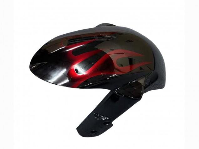 2007-2008 Suzuki GSXR 1000 Motorcycle Fairings - Black Red Flame