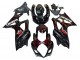 2007-2008 Suzuki GSXR 1000 Motorcycle Fairings - Black Red Flame