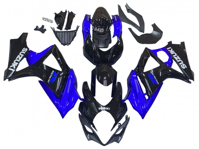 2007-2008 Suzuki GSXR 1000 Motorcycle Fairing Kits - Blue Glossy Black