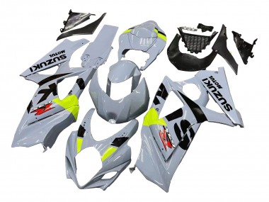 2007-2008 Suzuki GSXR 1000 Motorcycle Fairings - Light Grey Green Black