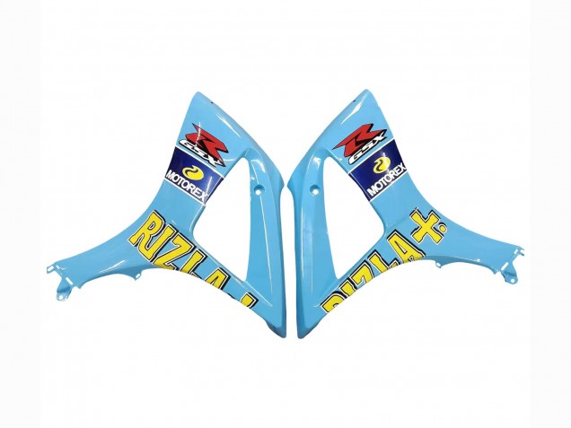 2007-2008 Suzuki GSXR 1000 Motorcycle Fairings - Light Blue Yellow Black Motul Rizla
