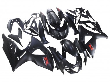 2007-2008 Suzuki GSXR 1000 Motorcycle Fairings - Matte Black Red Decal