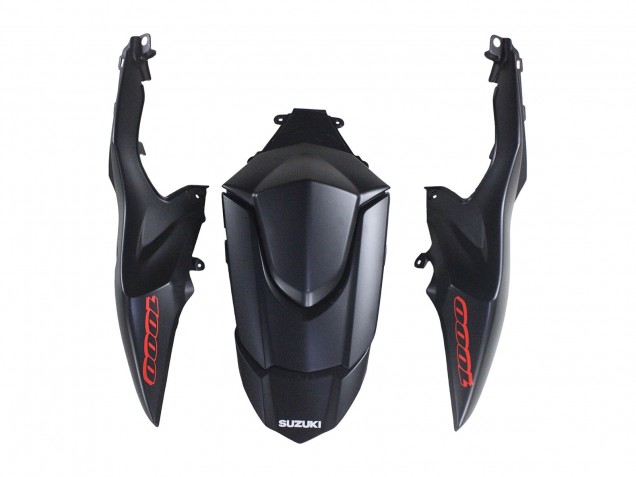 2007-2008 Suzuki GSXR 1000 Motorcycle Fairings - Matte Black Red Decal