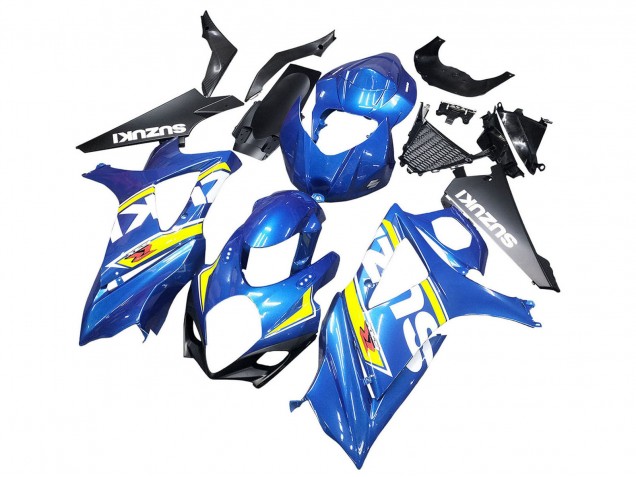 2007-2008 Suzuki GSXR 1000 Motorcycle Fairings - Blue Yellow Black