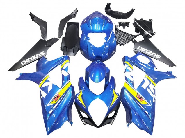 2007-2008 Suzuki GSXR 1000 Motorcycle Fairings - Blue Yellow Black