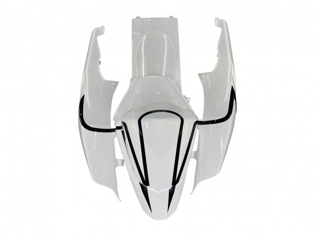 2007-2008 Suzuki GSXR 1000 Motorcycle Fairings - White Black Alstare Corona Motul