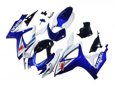 2006-2007 Suzuki GSXR 600 / GSXR 750 Motorcycle Fairings - White Blue Glossy Black Red