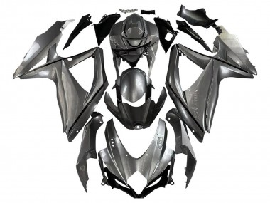 2008-2010 Suzuki GSXR 600 / GSXR 750 Motorcycle Fairings - Matte Grey Black