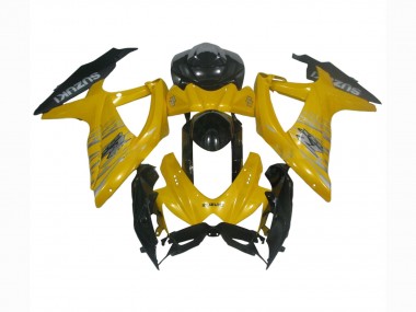 2008-2010 Suzuki GSXR 600 / GSXR 750 Motorcycle Fairings - Yellow Glossy Black