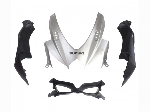 2008-2010 Suzuki GSXR 600 / GSXR 750 Motorcycle Fairings - Silver Matte Black