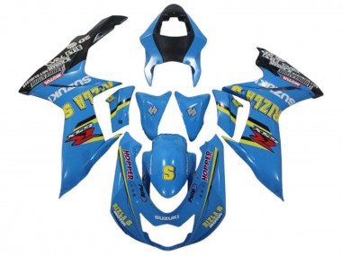 2011-2024 Suzuki GSXR 600 / GSXR 750 Motorcycle Fairings - Blue Yellow Black Rizla