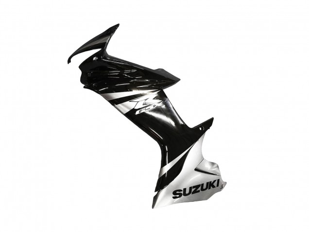 2011-2024 Suzuki GSXR 600 / GSXR 750 Motorcycle Fairing - Glossy Black Silver