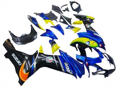 2011-2024 Suzuki GSXR 600 / GSXR 750 Motorcycle Fairings - Blue Yellow