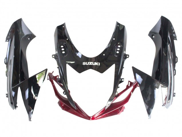 2011-2024 Suzuki GSXR 600 / GSXR 750 Bike Fairings - Red Glossy Black