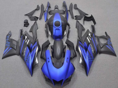 2019-2021 Yamaha YZF R3/R25 Motorcycle Fairings - Blue Matte Black Monster